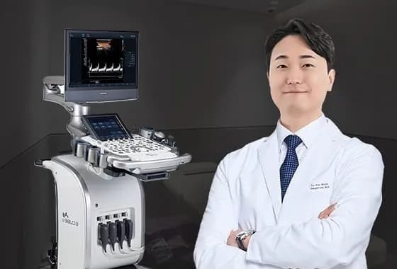 Examination room where implant condition is checked by ultrasound