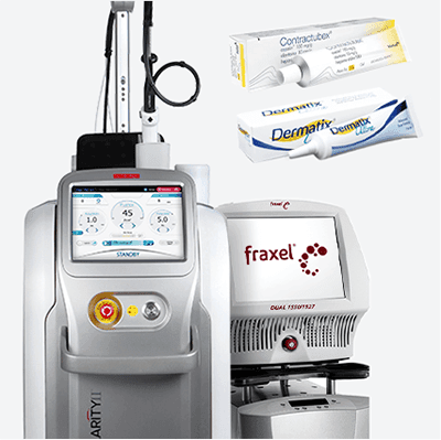 U&U aftercare scar management — laser units and scar ointments