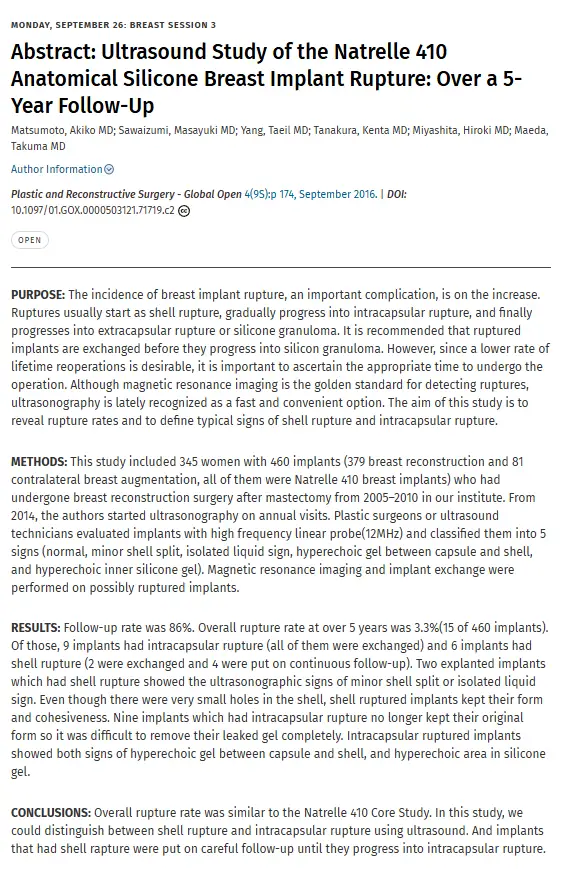 Breast Implant Rupture: What to Do With or Without Symptoms <Advice From International Plastic Surgery Journals> — article image 6
