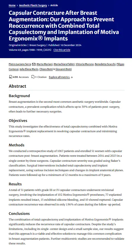 Motiva Breast Augmentation Reviews: Capsular Contracture? Let's Check the Data from an International Journal. — article image 8