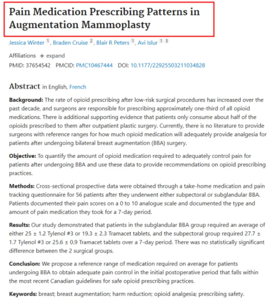 Breast Augmentation Recovery Time and Pain? A Look at the Research — 본문 이미지
