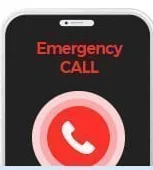 A phone displaying the emergency call screen
