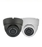 Two dome CCTV cameras