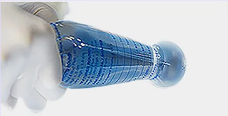 A Keller Funnel in use