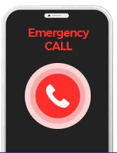 A phone showing the Emergency CALL screen