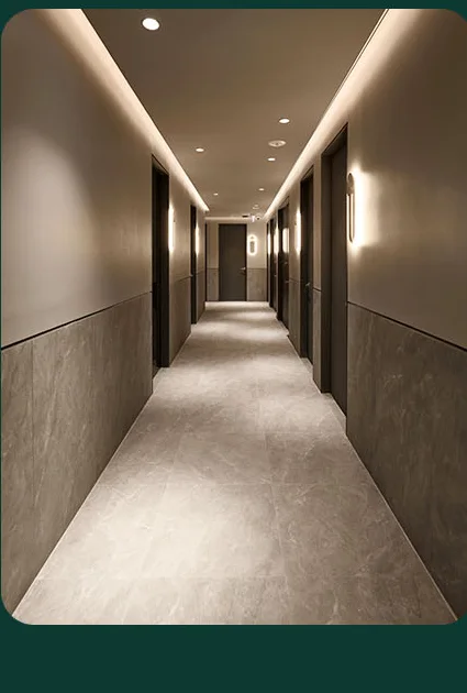 Private corridor inside U&U