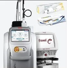 Scar laser device and scar ointment