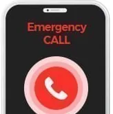 A phone showing the Emergency CALL screen