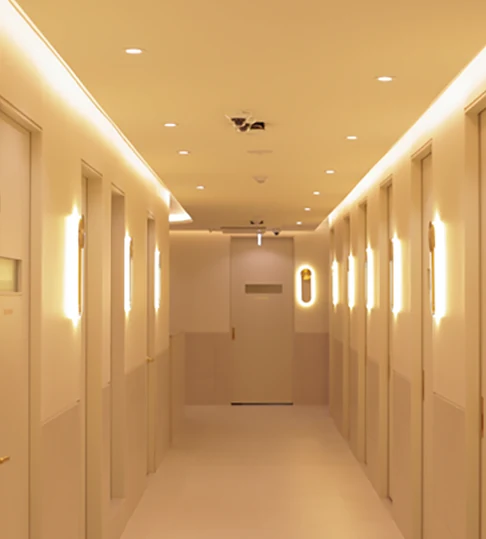 Dedicated corridor to the recovery rooms