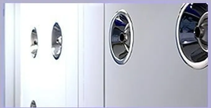 Air shower booth at the operating room entrance